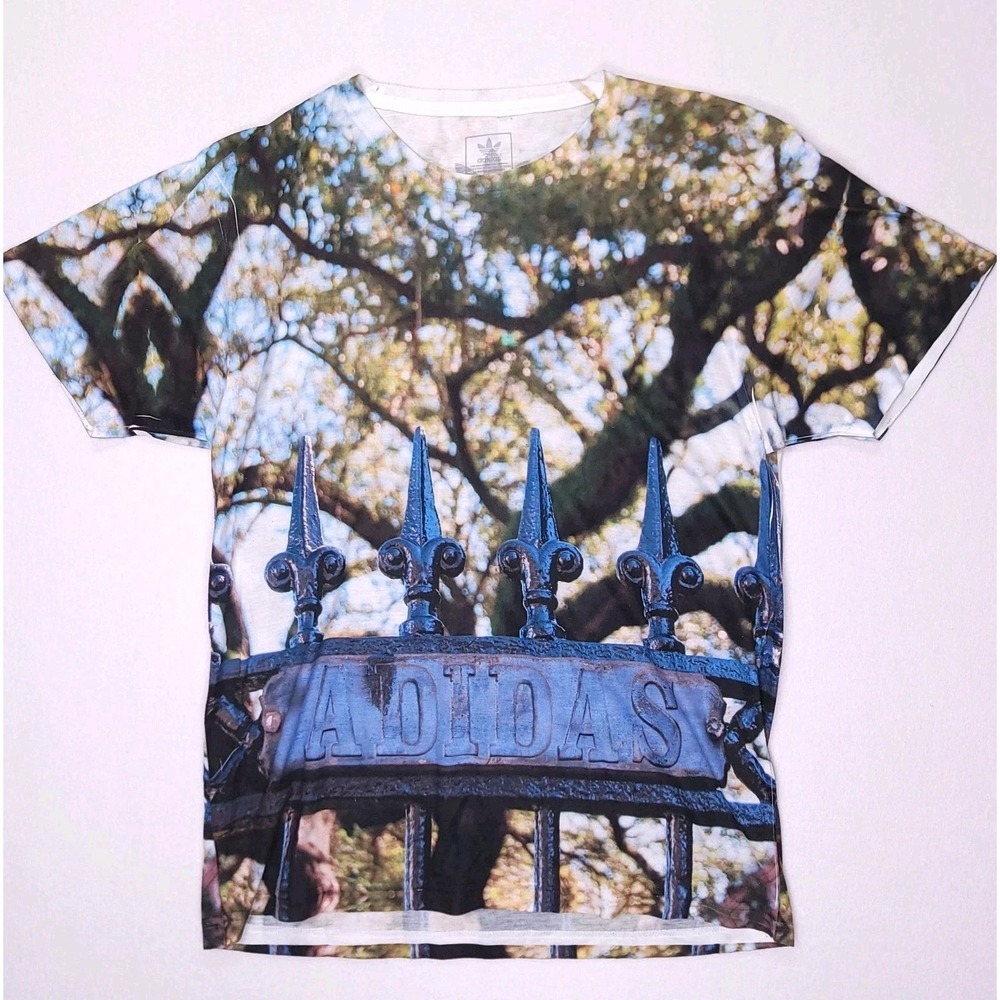 ADIDAS Originals Tee T-Shirt Photo Print Made USA Street‎ Style Men's Large